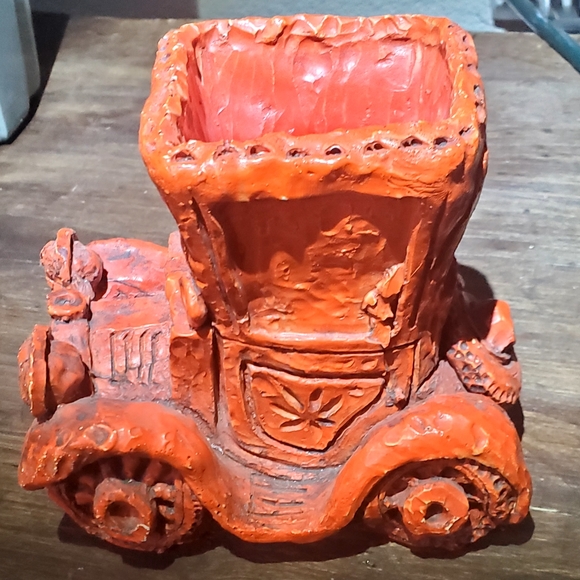 Russ Berrie Accents Vintage Russ Berrie Co 973 Red Car Planter